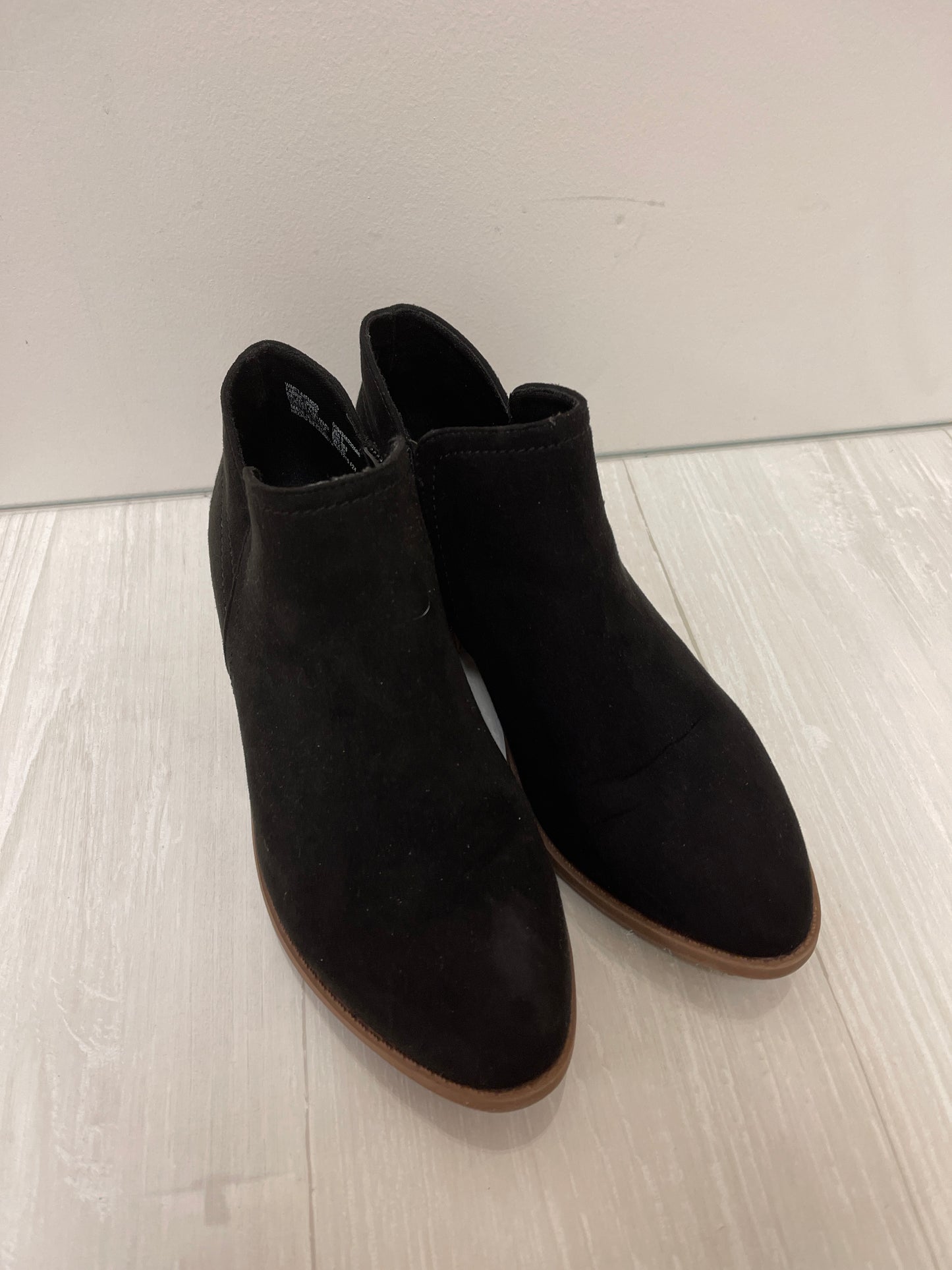 Boots Ankle Heels By Time And Tru In Black, Size: 8