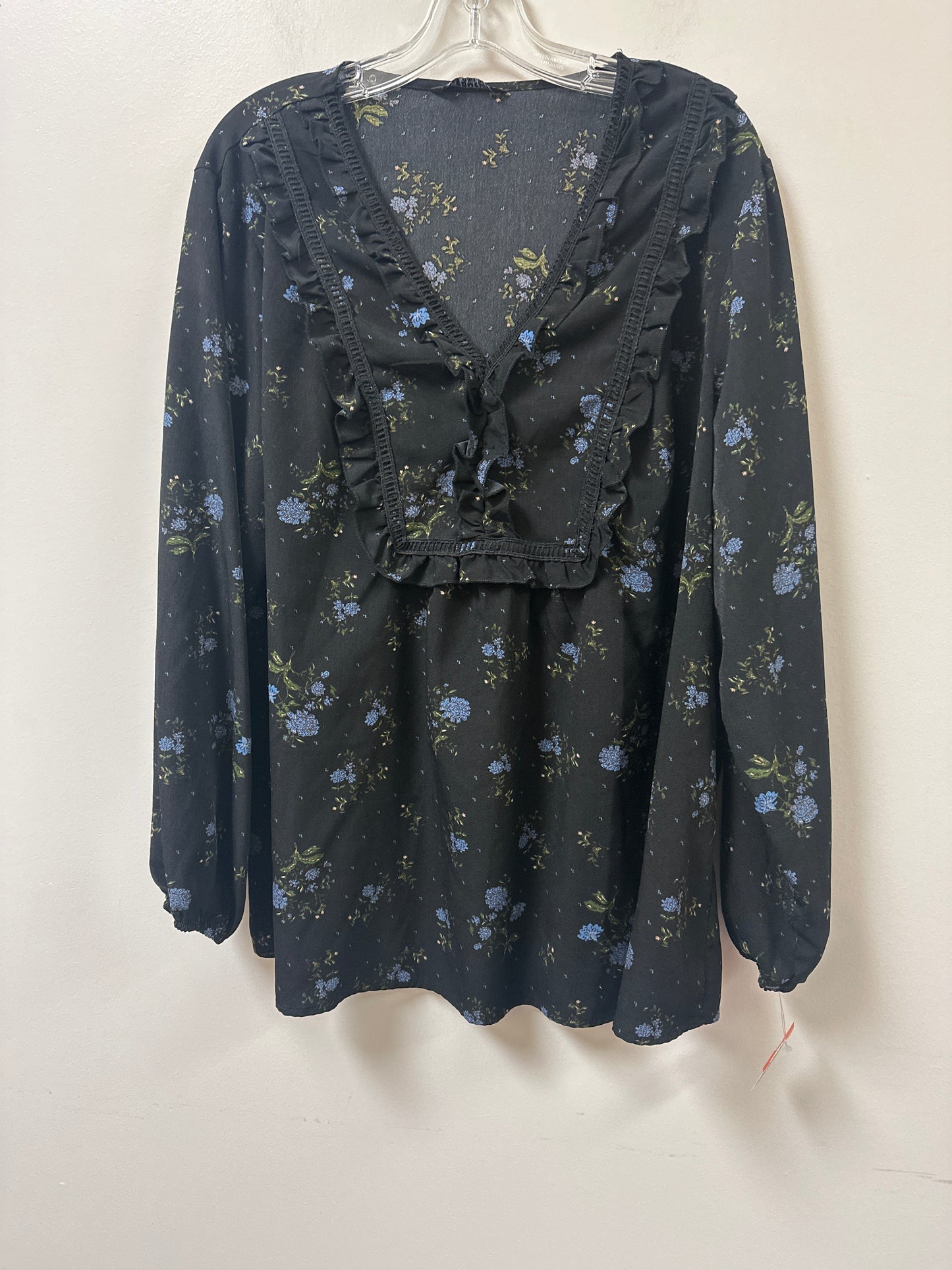Top Long Sleeve By Clothes Mentor In Floral Print, Size: 3x