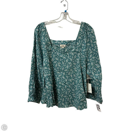 Top Long Sleeve By Ana In Green, Size: 2x