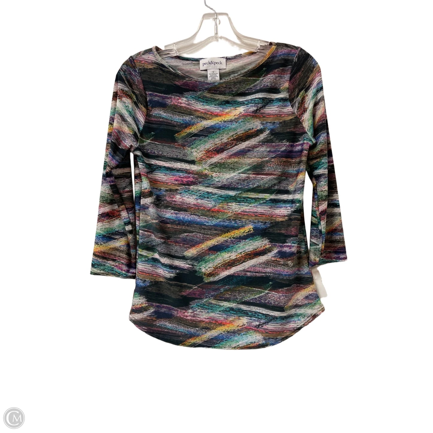 Top Long Sleeve By Peck And Peck In Multi-colored, Size: S