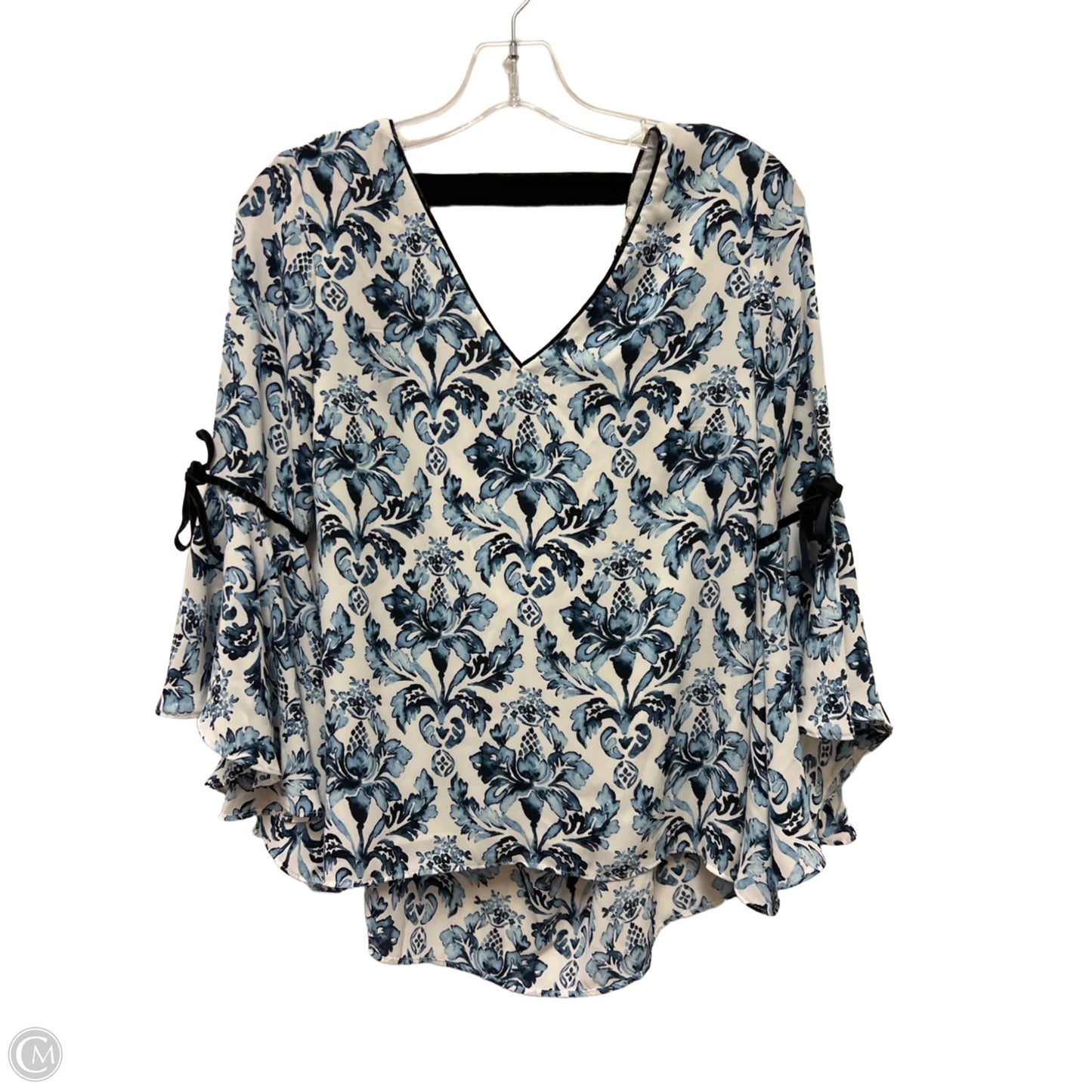 Top Long Sleeve By White House Black Market In Blue, Size: Xs