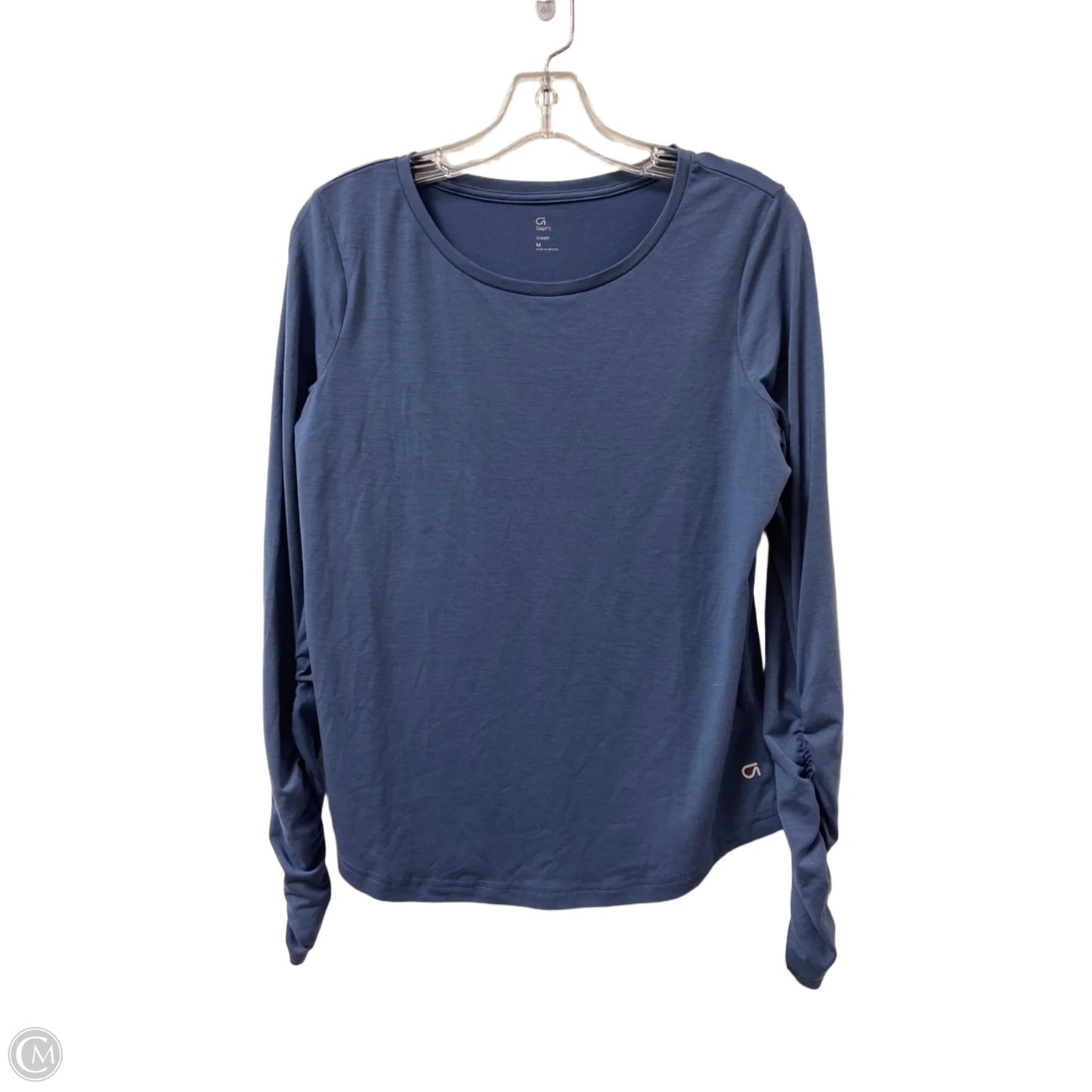Athletic Top Long Sleeve Collar By Gapfit In Blue, Size: M