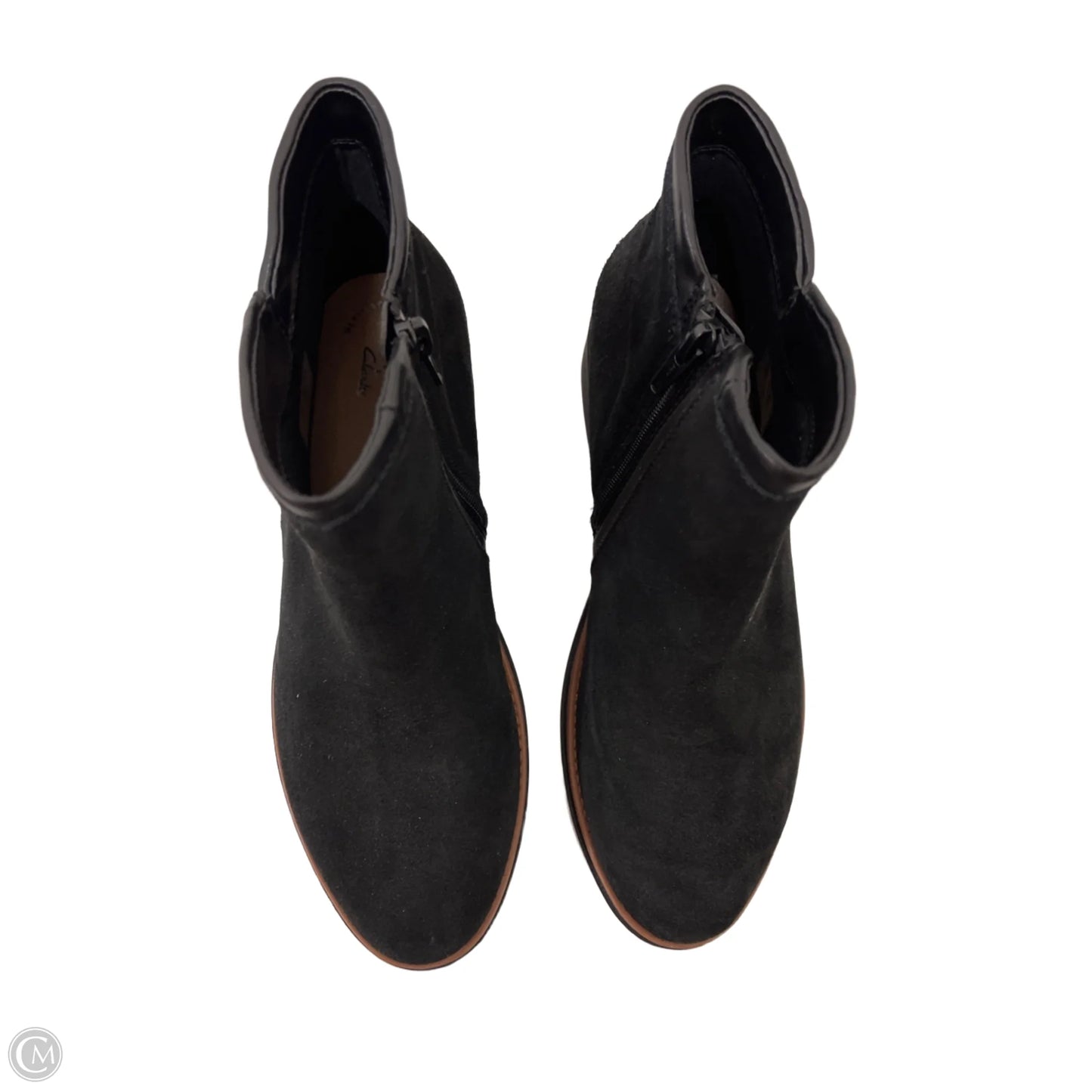 Boots Ankle Heels By Clarks In Black, Size: 8