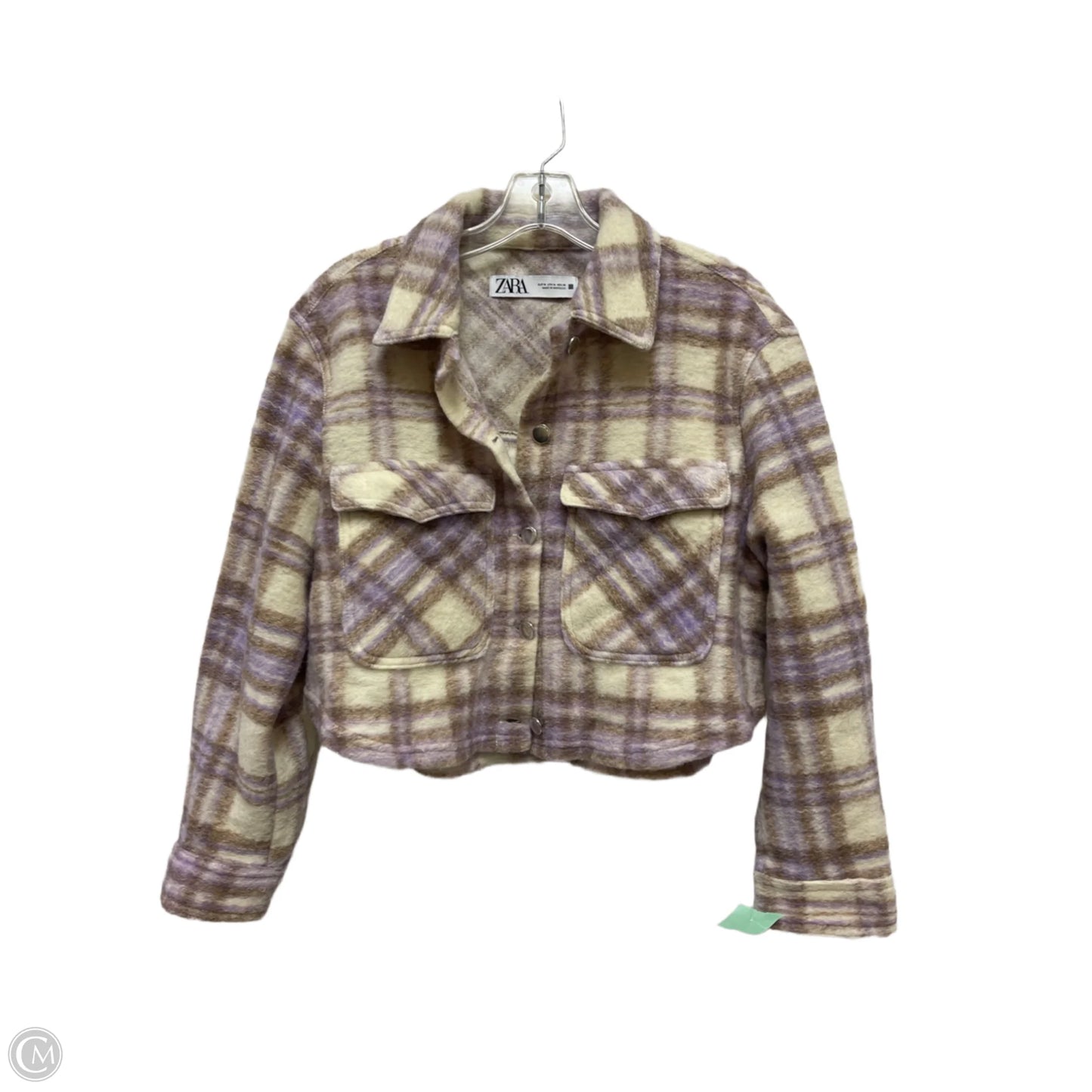 Jacket Other By Zara In Purple & Tan, Size: M