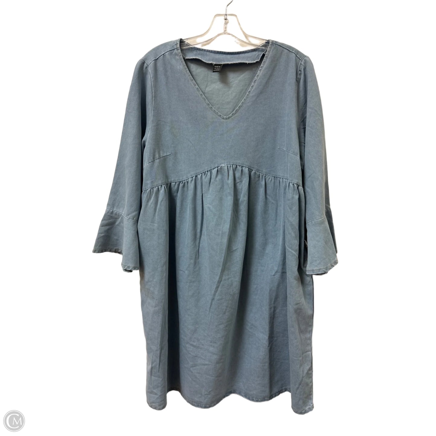 Dress Casual Midi By Shein In Blue Denim, Size: L