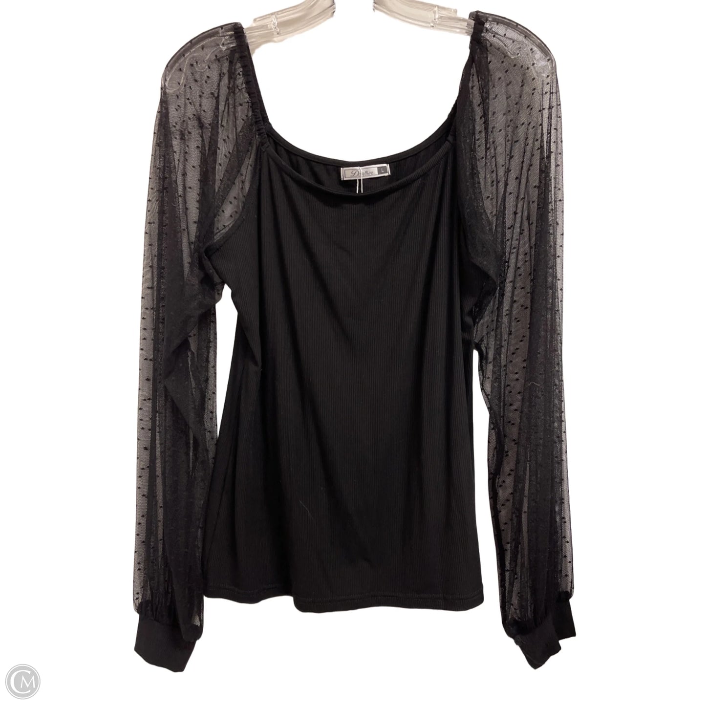 Top Long Sleeve By Clothes Mentor In Black, Size: L