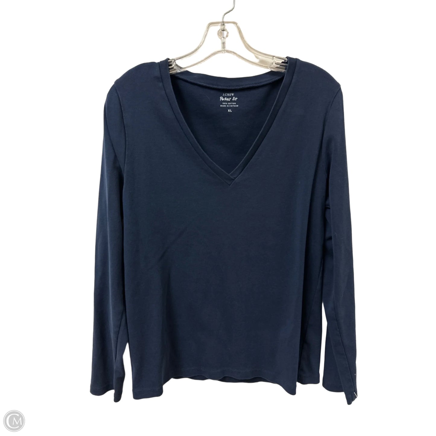 Top Long Sleeve By J. Crew In Navy, Size: Xl