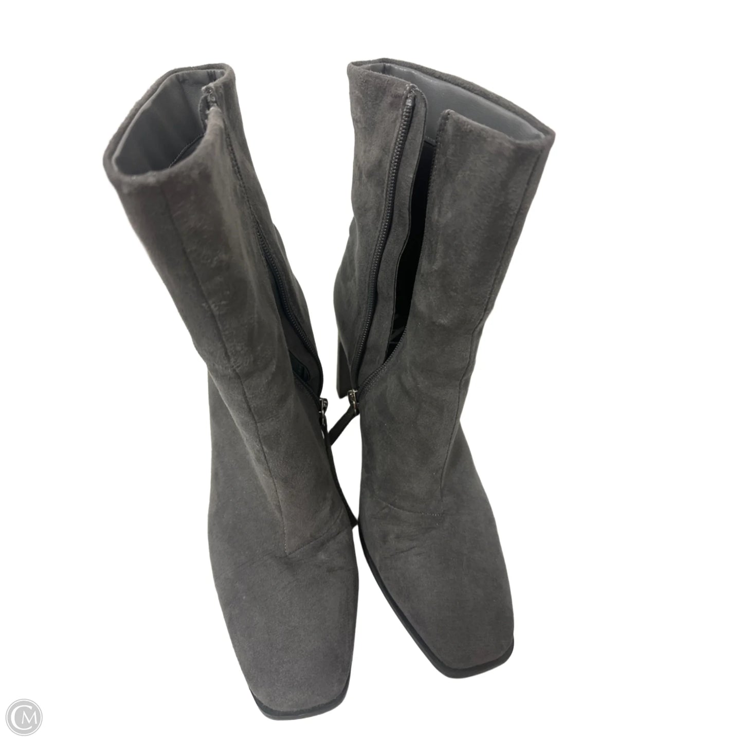 Boots Ankle Heels By Worthington In Grey, Size: 6.5