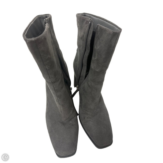 Boots Ankle Heels By Worthington In Grey, Size: 6.5