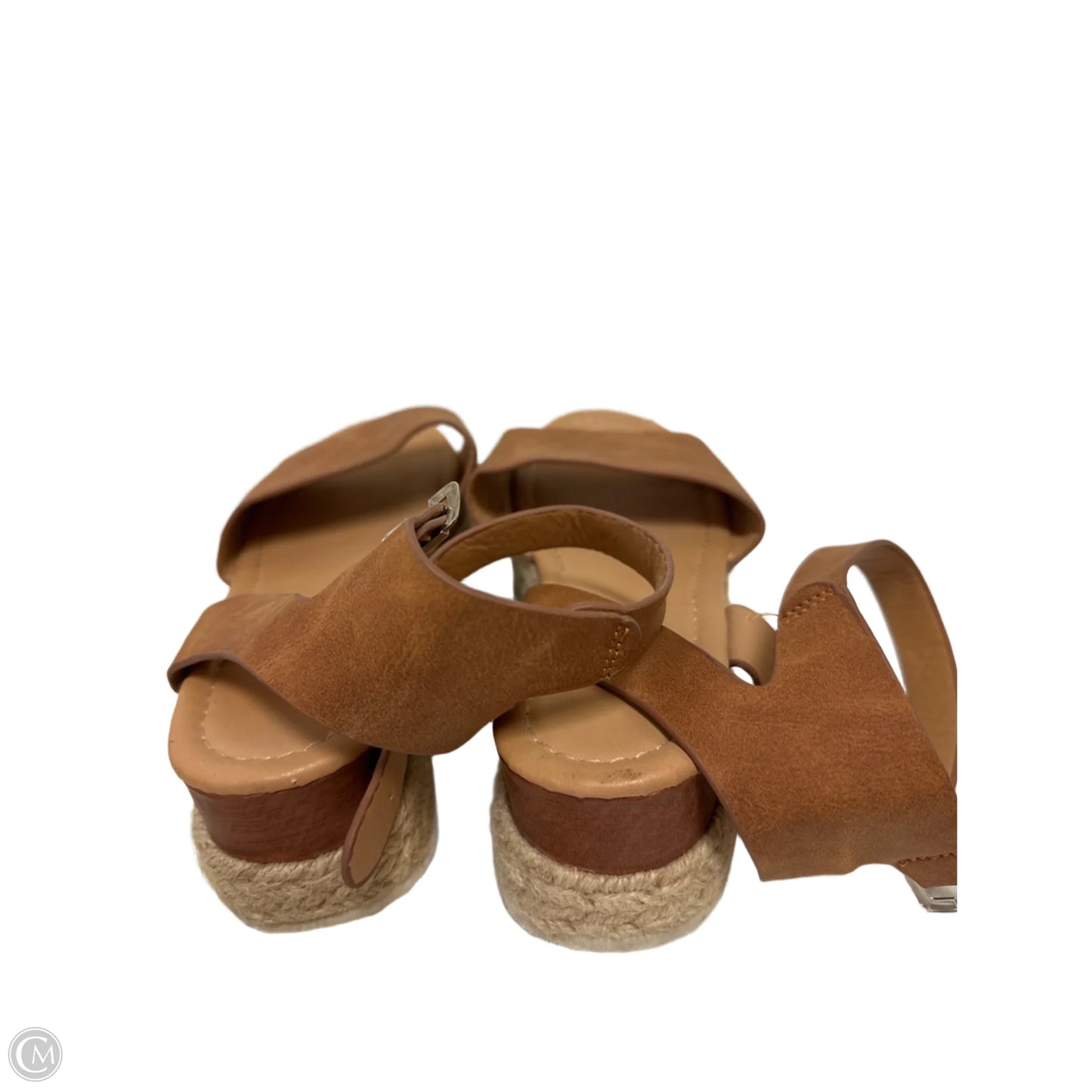 Sandals Heels Platform By Clothes Mentor In Brown, Size: 10