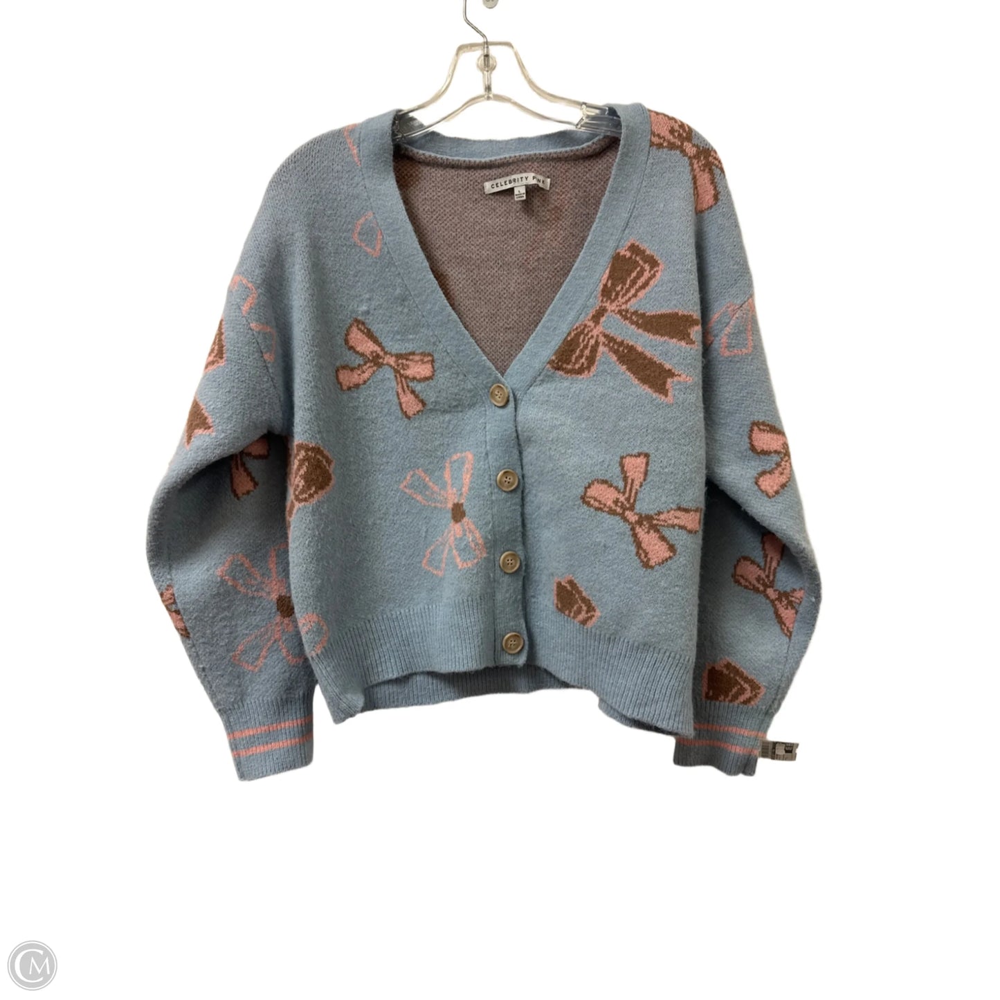 Cardigan By Celebrity Pink In Blue & Pink, Size: L