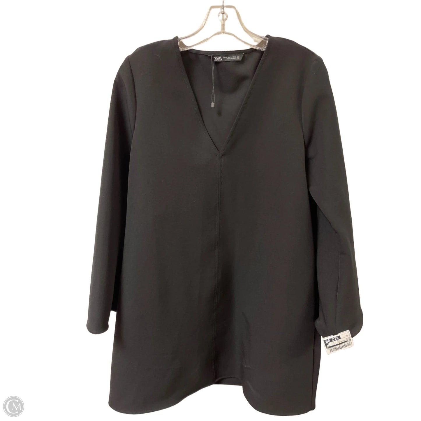 Dress Casual Midi By Zara In Black, Size: L