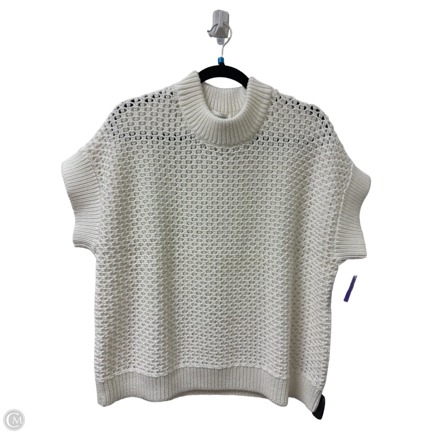 Vest Sweater By Clothes Mentor In Cream, Size: L