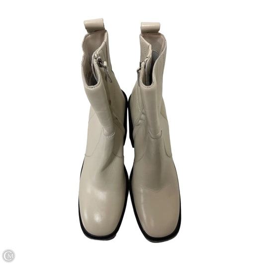 Boots Ankle Heels By Steve Madden In White, Size: 10
