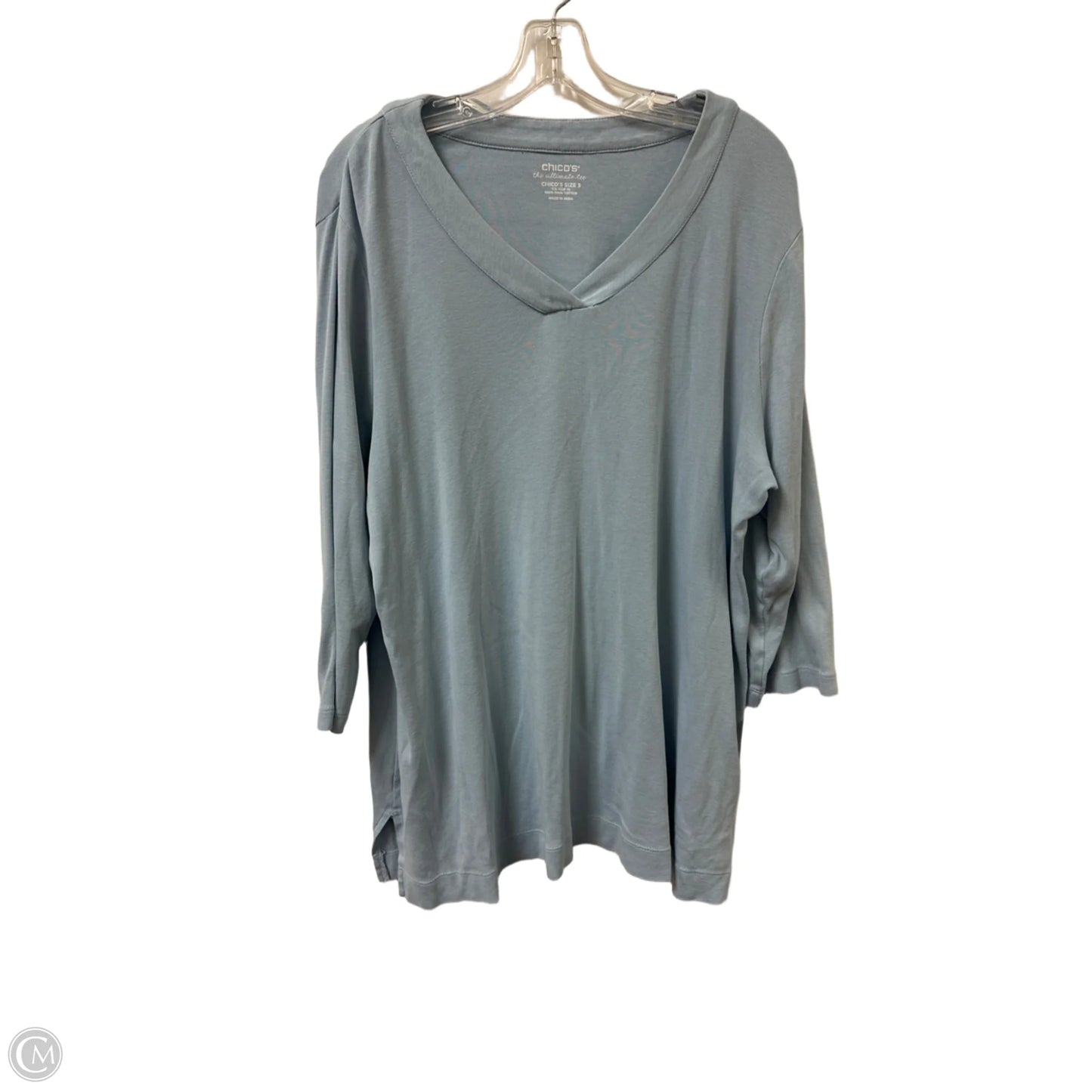 Top Long Sleeve By Chicos In Blue, Size: Xl