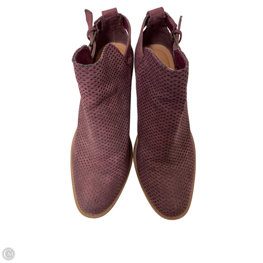 Boots Ankle Heels By Qupid In Purple, Size: 9