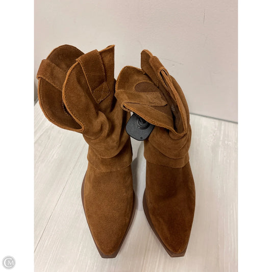 Boots Leather By Steve Madden In Brown, Size: 8.5