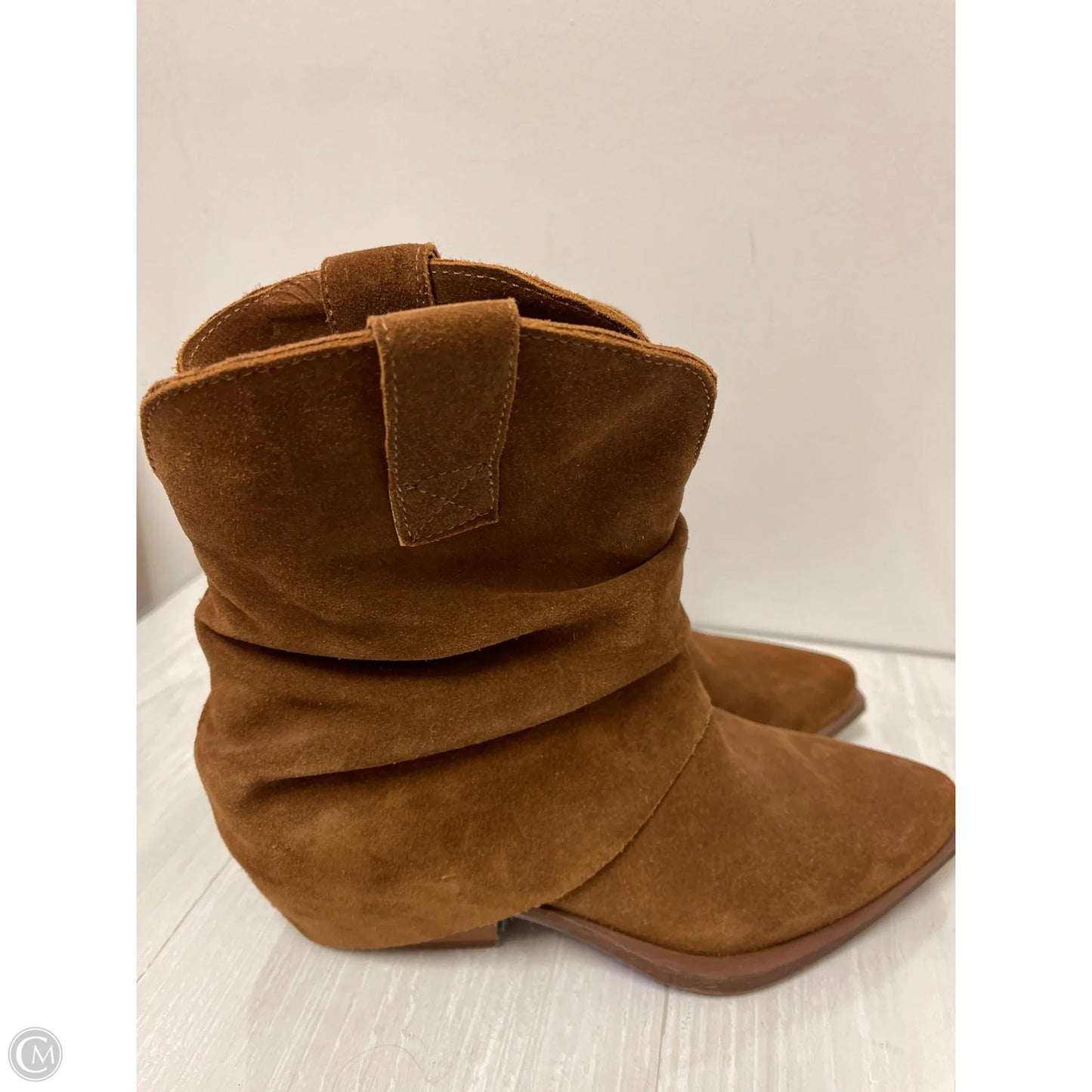 Boots Leather By Steve Madden In Brown, Size: 8.5