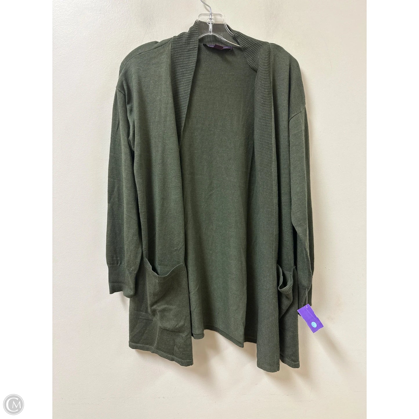 Cardigan By Gloria Vanderbilt In Green, Size: Xl