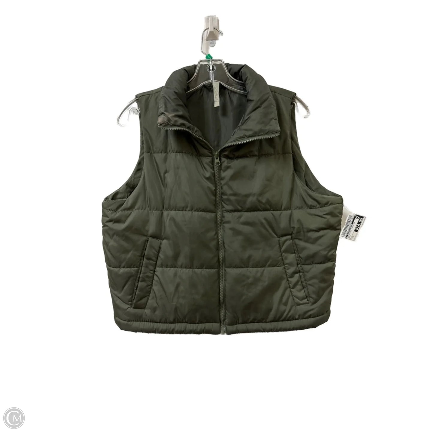 Vest Puffer & Quilted By Clothes Mentor In Green, Size: S