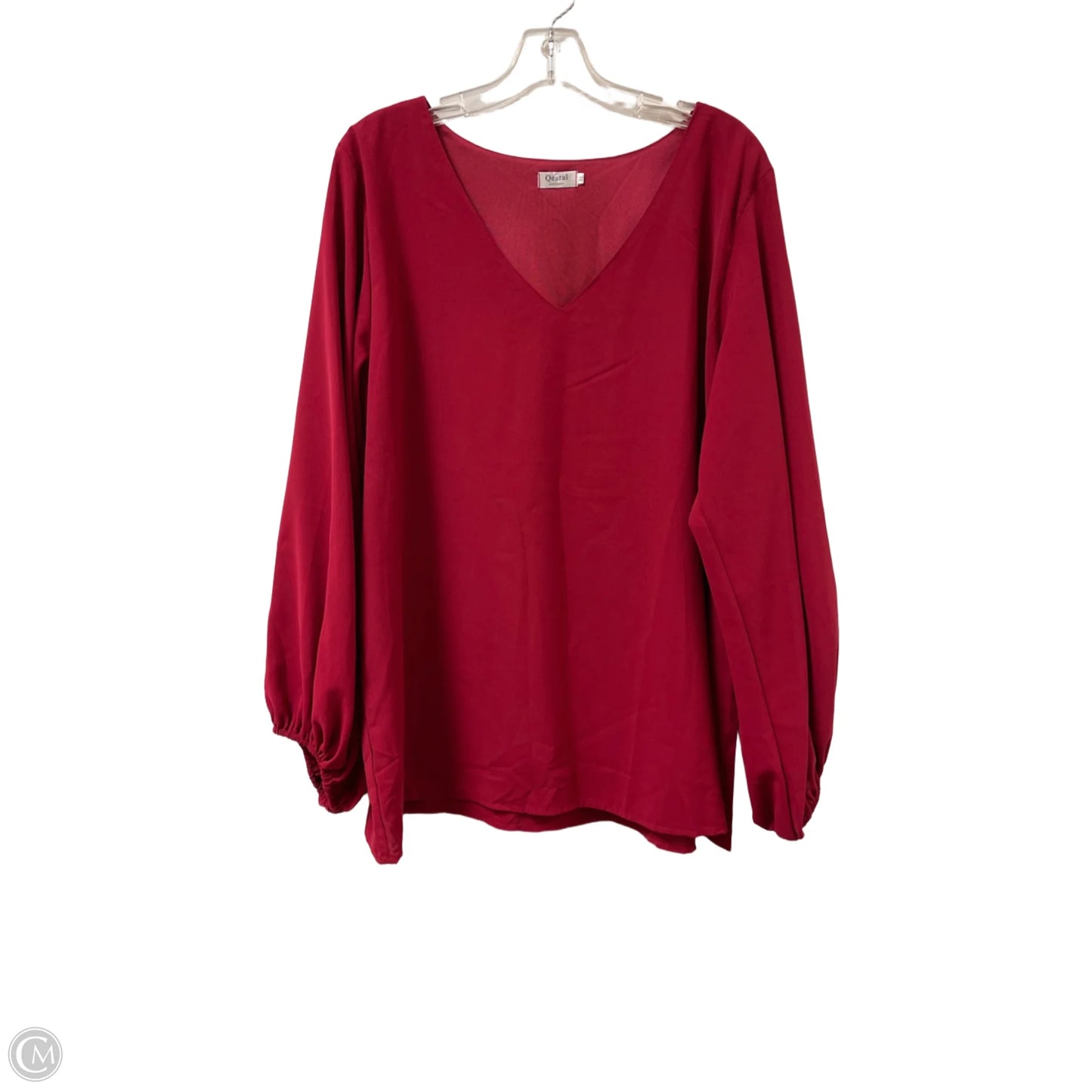 Top Long Sleeve By Clothes Mentor In Red, Size: Xl