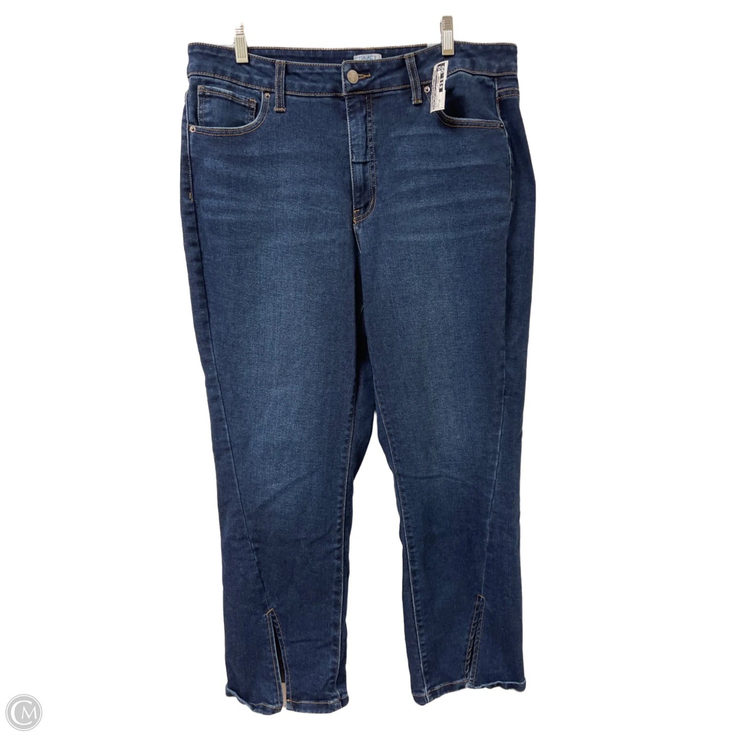 Jeans Straight By Time And Tru In Blue Denim, Size: 14