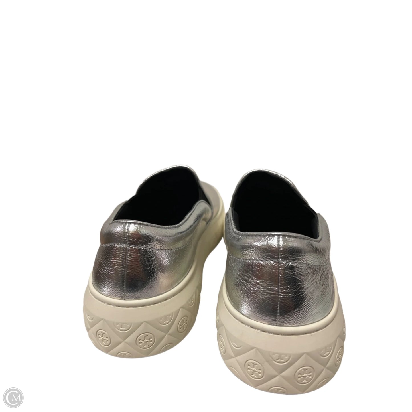 Shoes Designer By Tory Burch In Silver, Size: 9.5