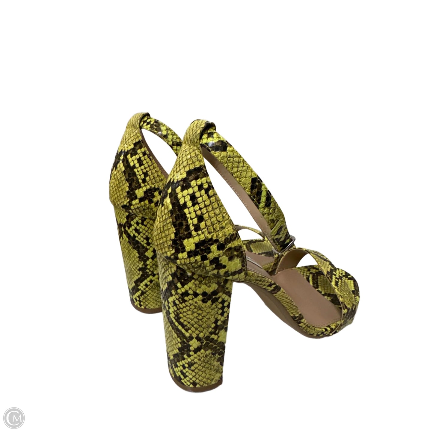 Shoes Heels Block By Steve Madden In Black & Yellow, Size: 10