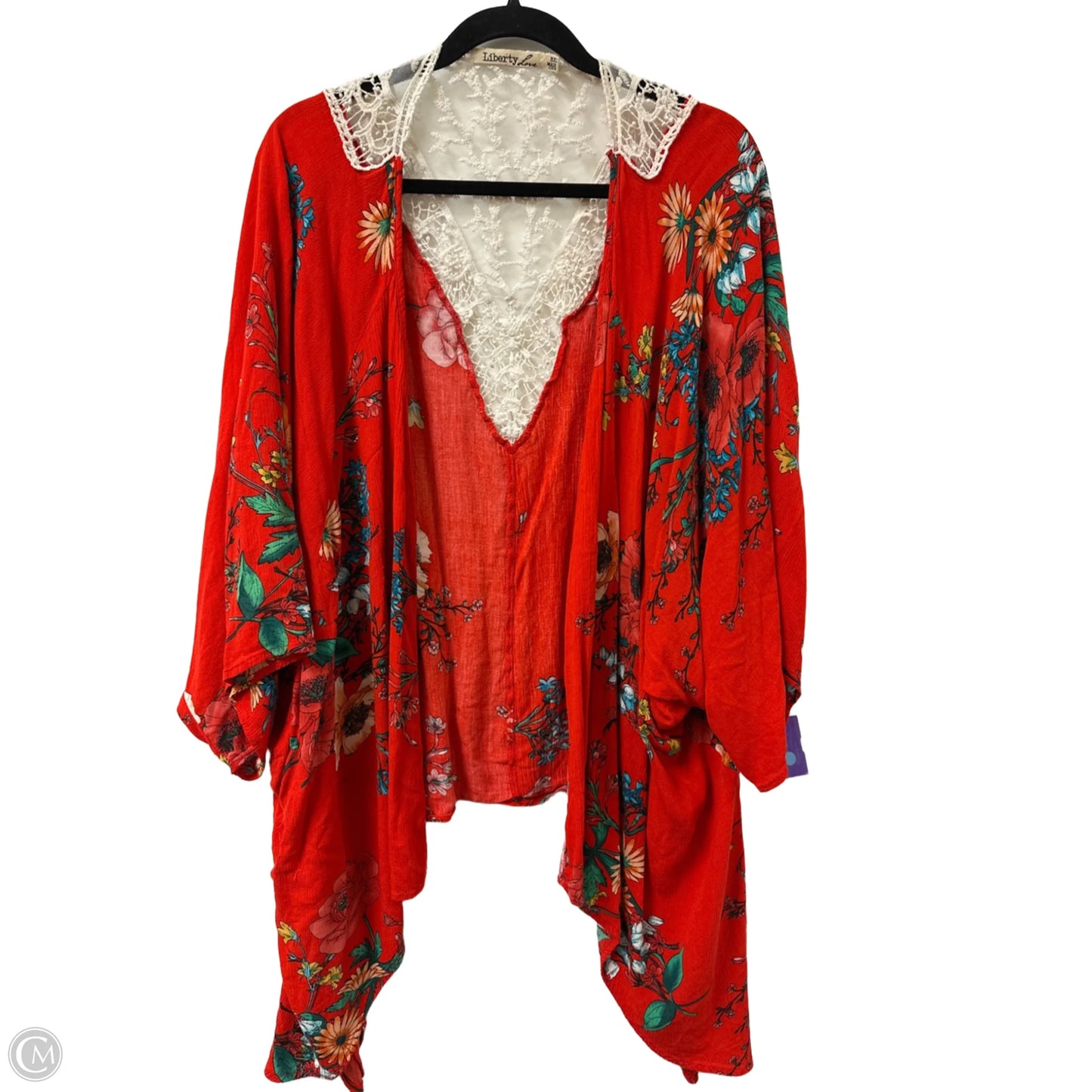Kimono By Liberty Love In Orange, Size: 3x