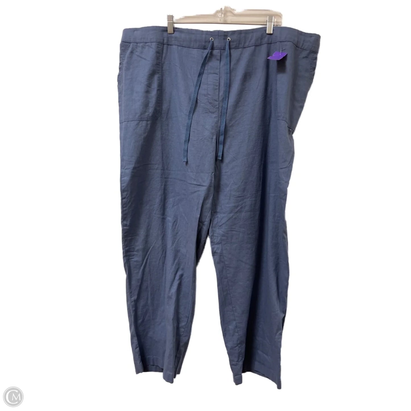 Pants Linen By Kim Rogers In Blue, Size: 22