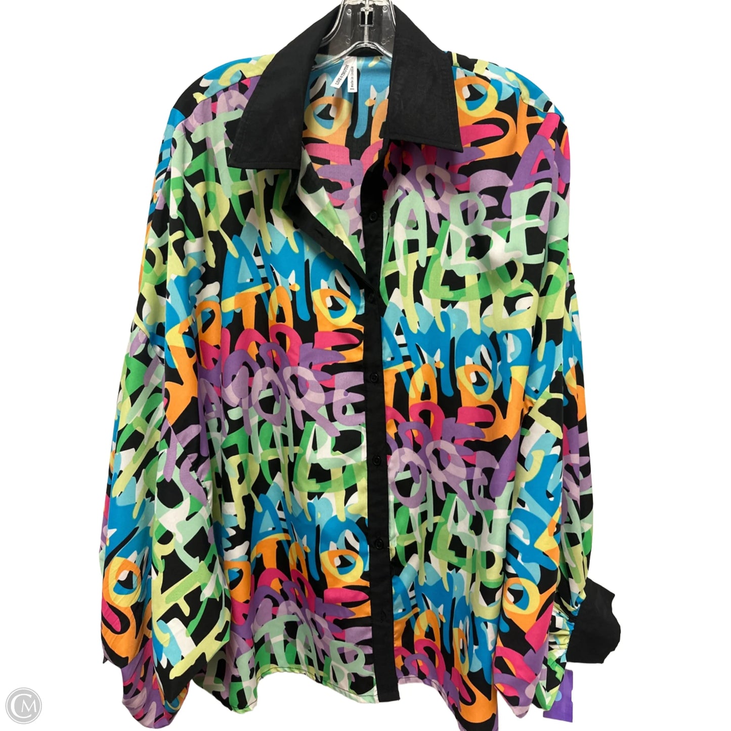 Blouse Long Sleeve By Live 4 Truth In Multi-colored, Size: M
