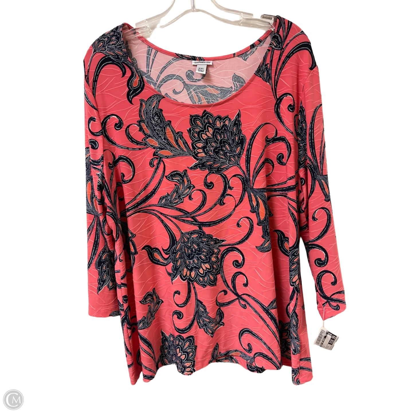 Top Long Sleeve By Croft And Barrow In Pink, Size: 1x