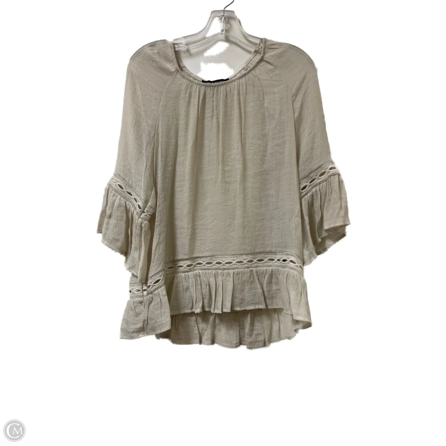 Top Long Sleeve By Zac And Rachel In Cream, Size: S