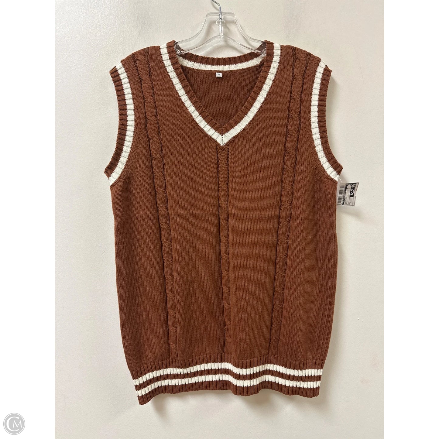 Sweater Short Sleeve By Clothes Mentor In Brown, Size: M