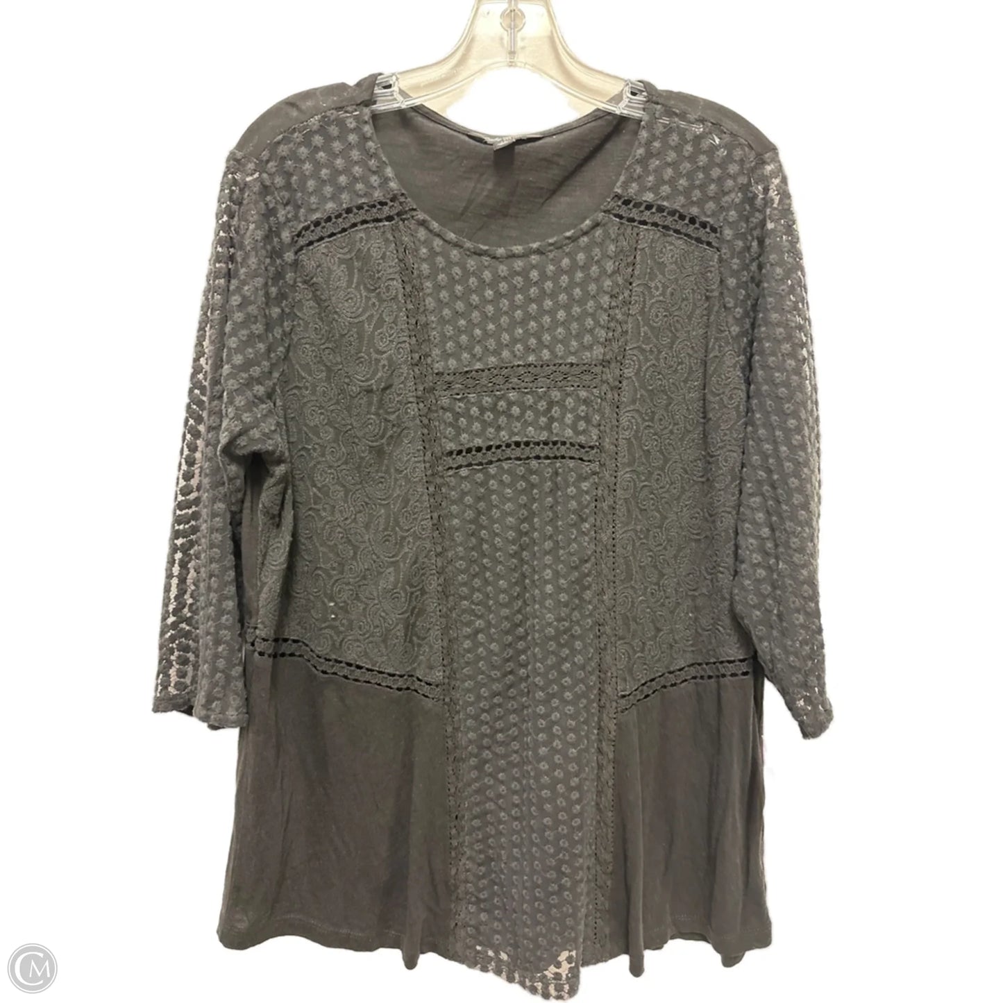 Top Long Sleeve By Lucky Brand In Black, Size: 1x