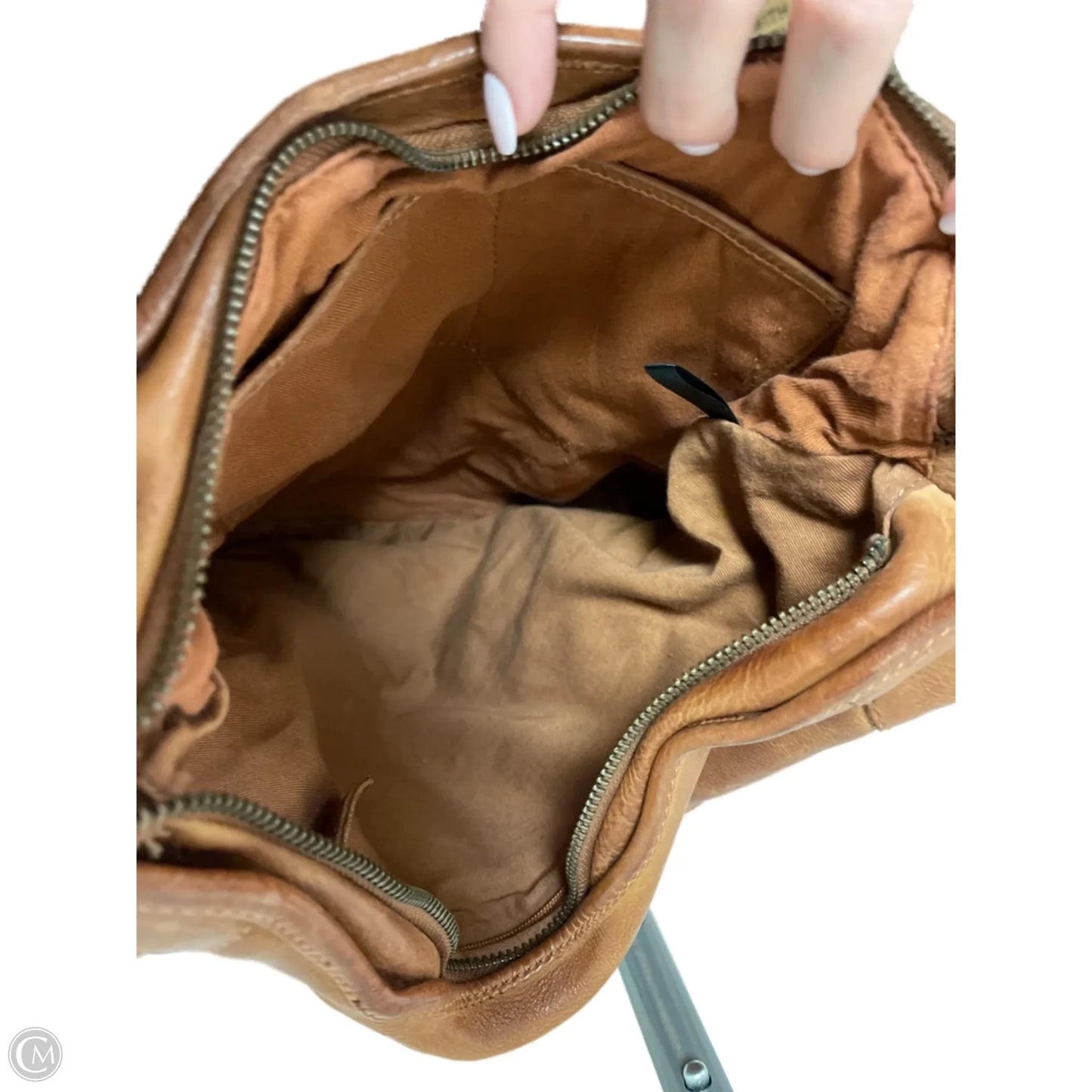 Handbag Leather By Clothes Mentor, Size: Medium
