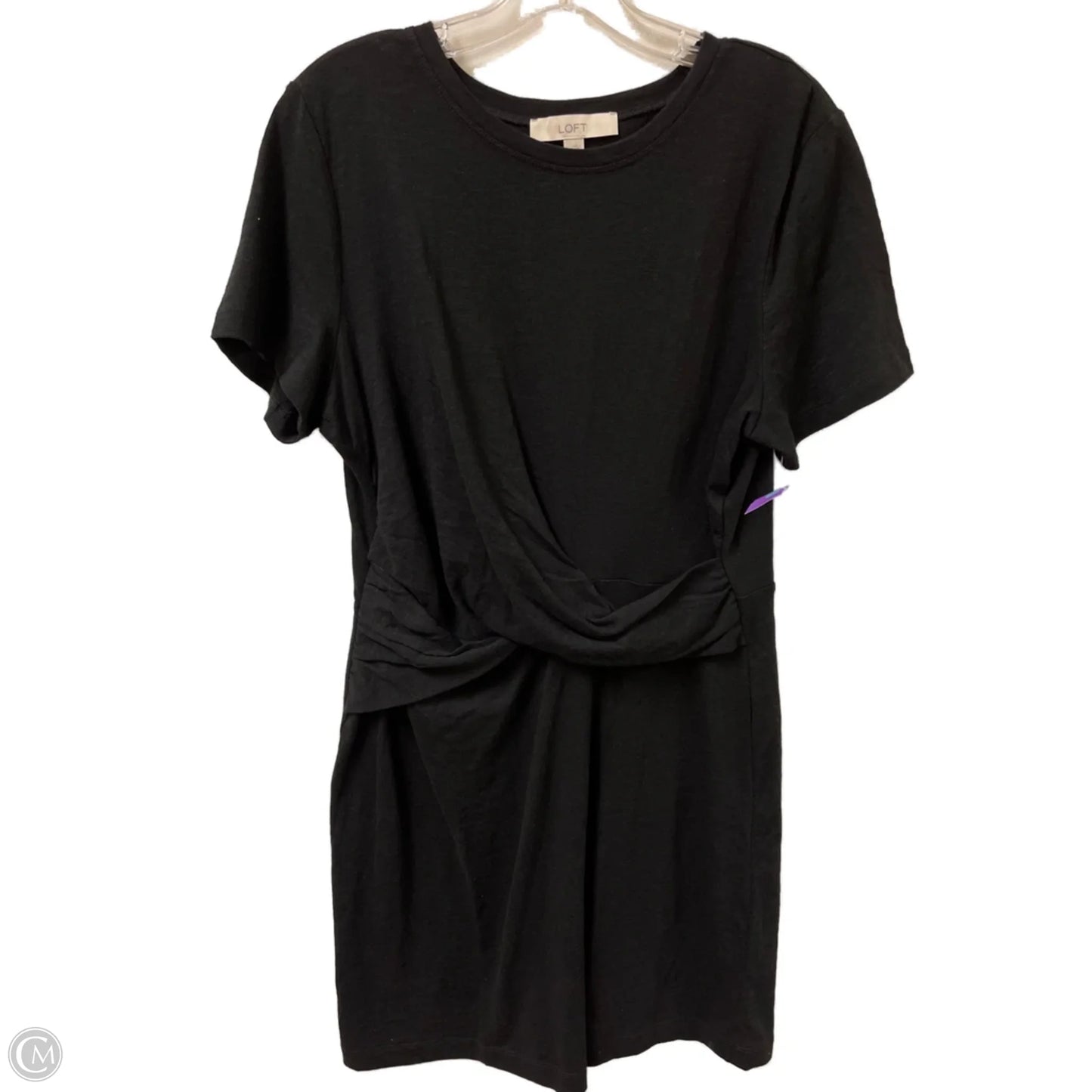 Dress Casual Midi By Loft In Black, Size: L