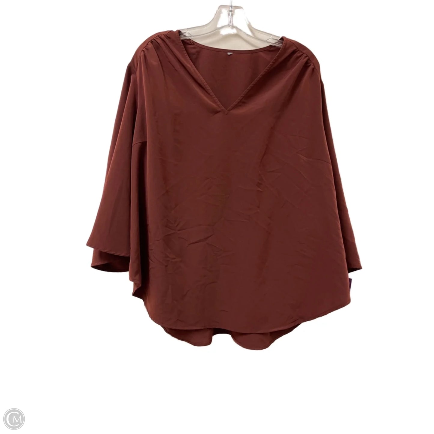 Top Long Sleeve By Clothes Mentor In Brown, Size: L