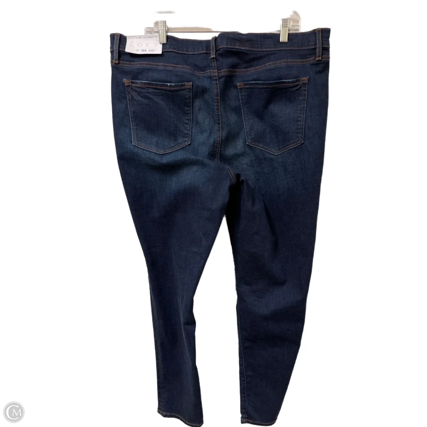 Jeans Skinny By Loft In Blue Denim, Size: 18