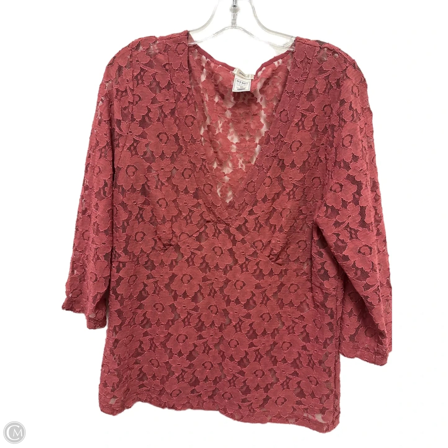 Top Long Sleeve By Old Navy In Red, Size: Xl