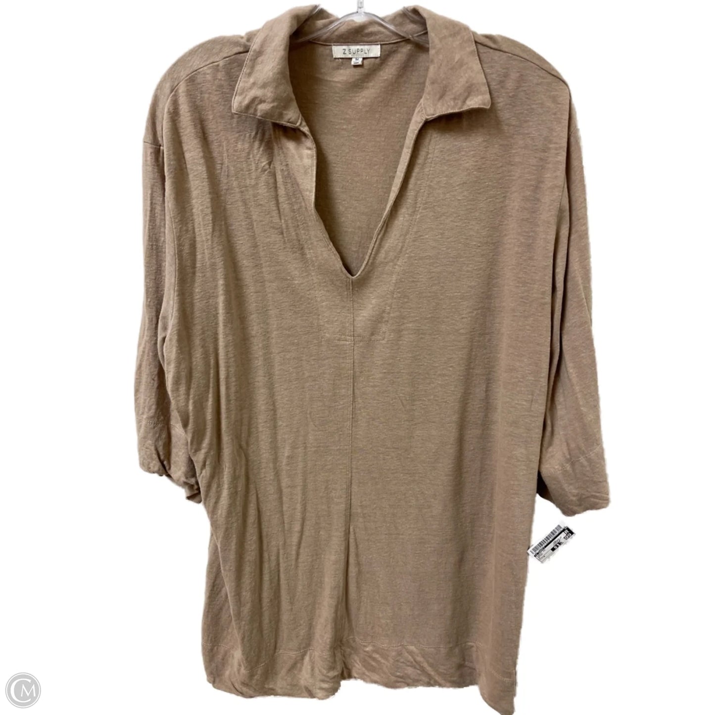 Tunic Short Sleeve By Z Supply In Brown, Size: M