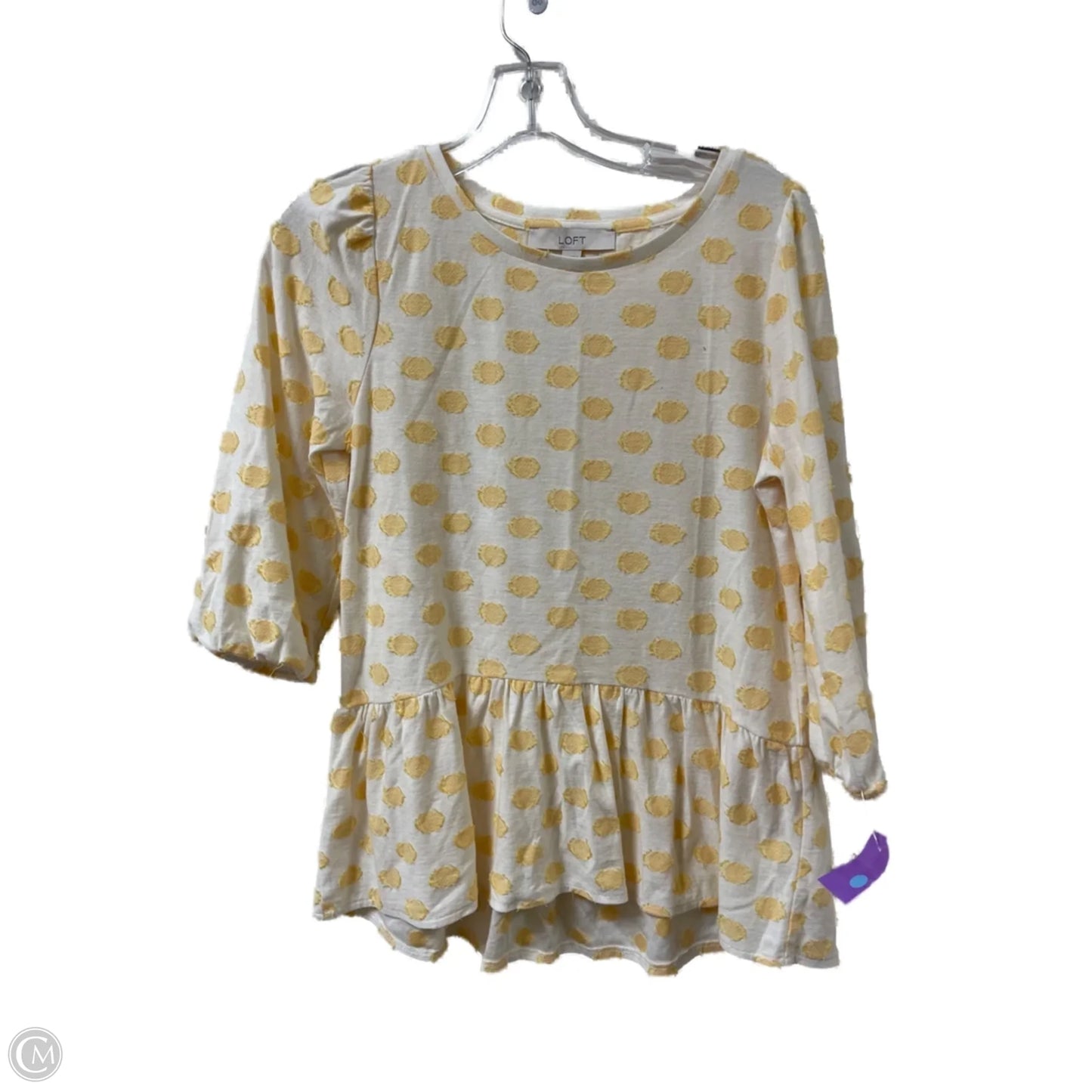 Top Long Sleeve By Loft In Yellow, Size: Xs