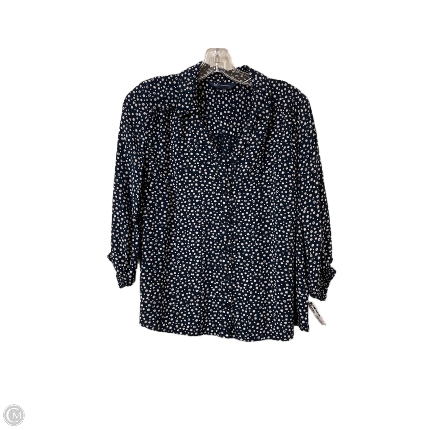 Blouse Long Sleeve By Clothes Mentor In Floral Print, Size: L