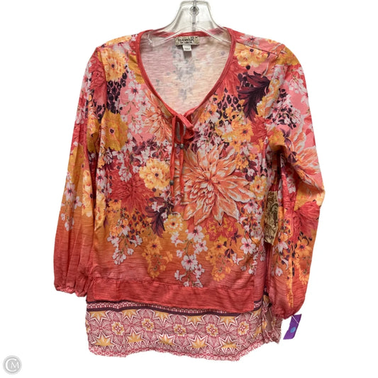 Top Long Sleeve By One World In Multi-colored, Size: M