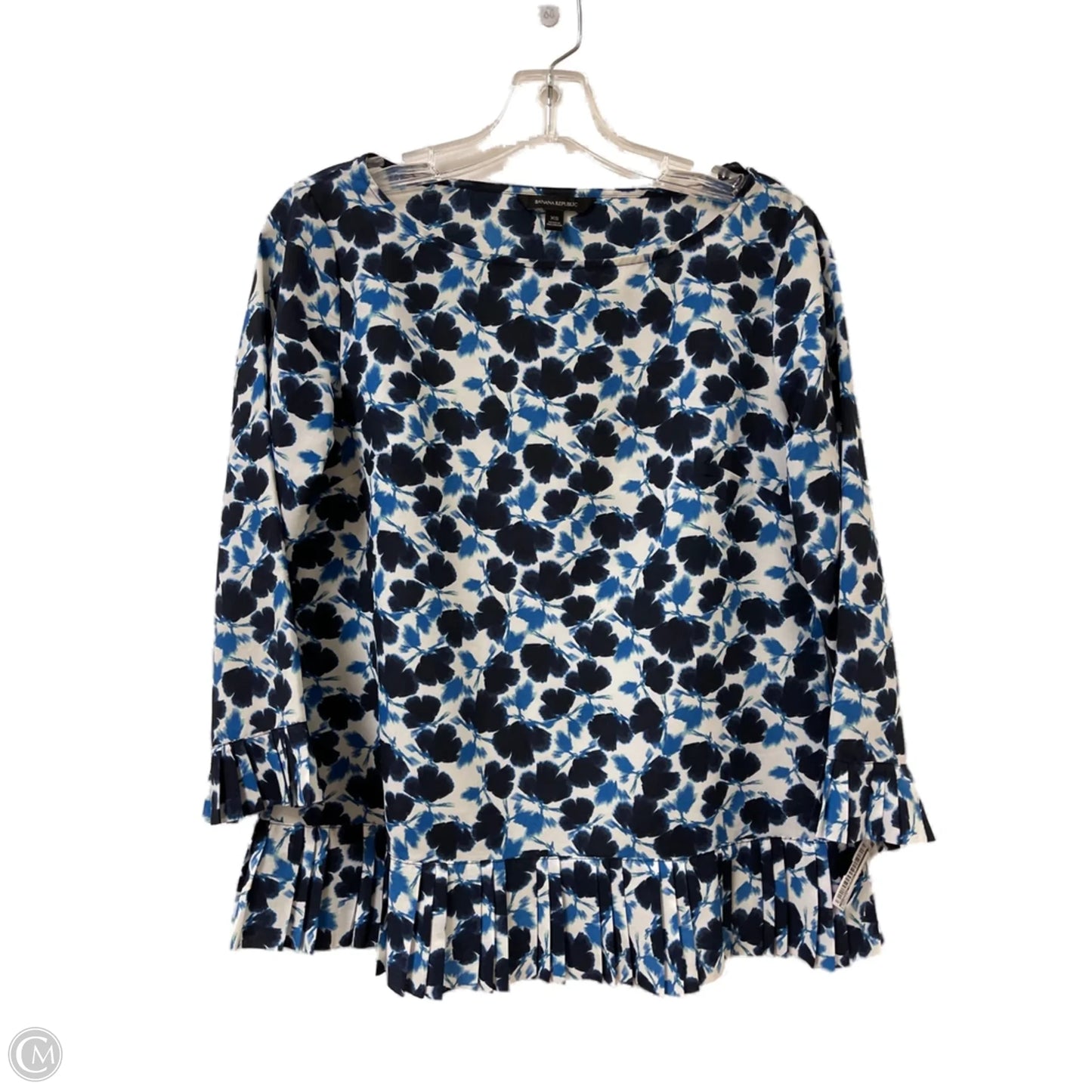 Top Long Sleeve By Banana Republic In Blue, Size: Xs