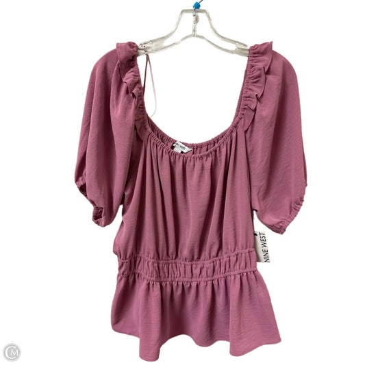 Top Short Sleeve By Nine West In Purple, Size: 1x