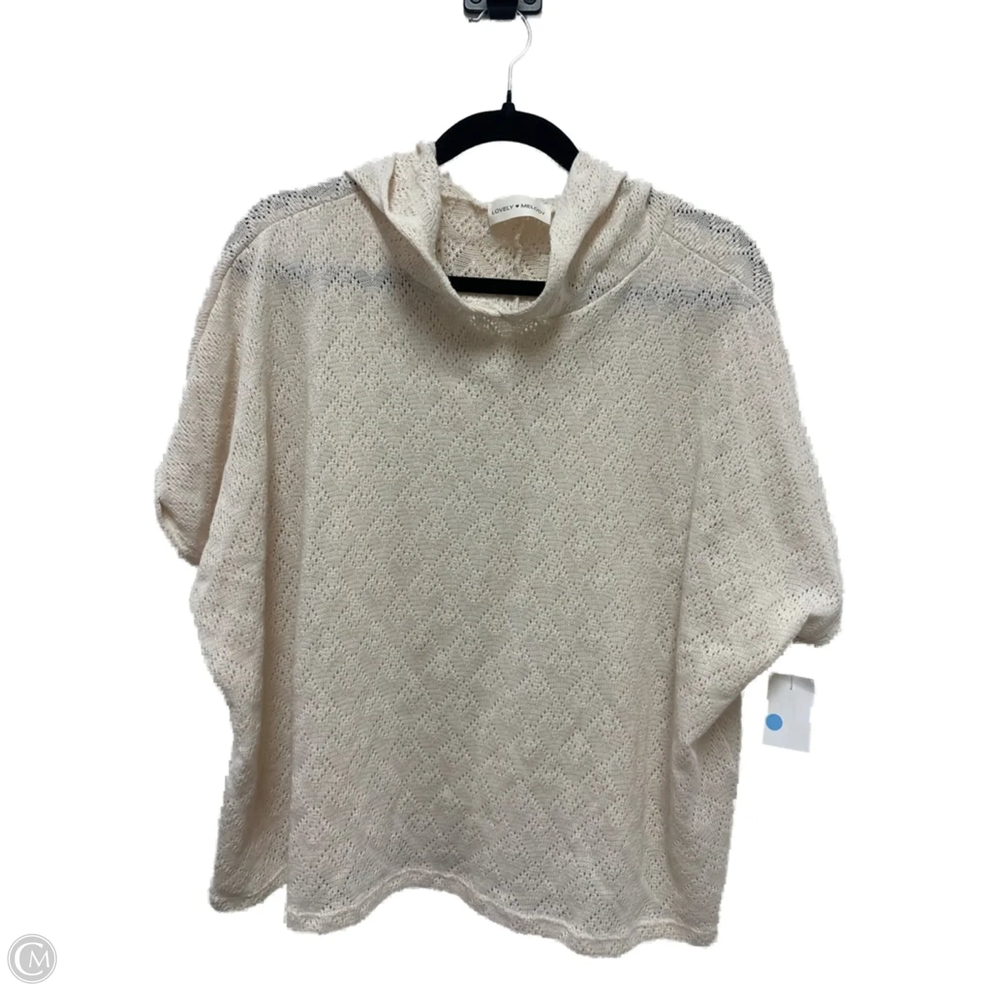 Sweater Short Sleeve By Lovely Melody In Cream, Size: Osfm