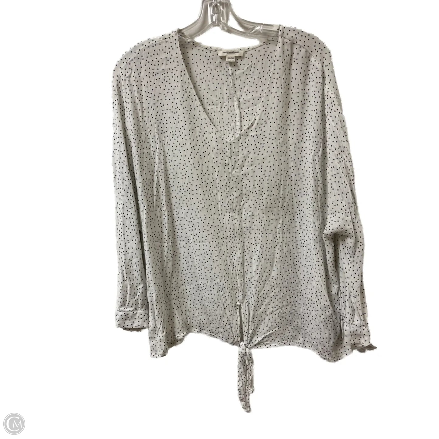 Top Long Sleeve By Beachlunchlounge In Polkadot Pattern, Size: Xl