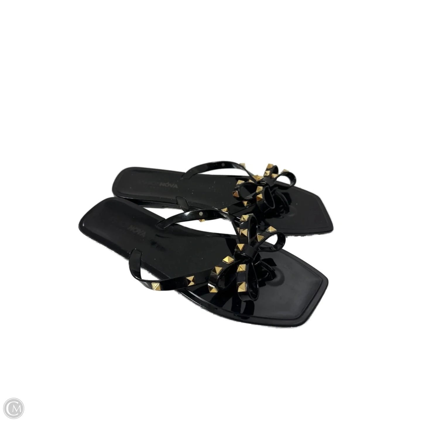 Sandals Flats By Fashion Nova In Black, Size: 10