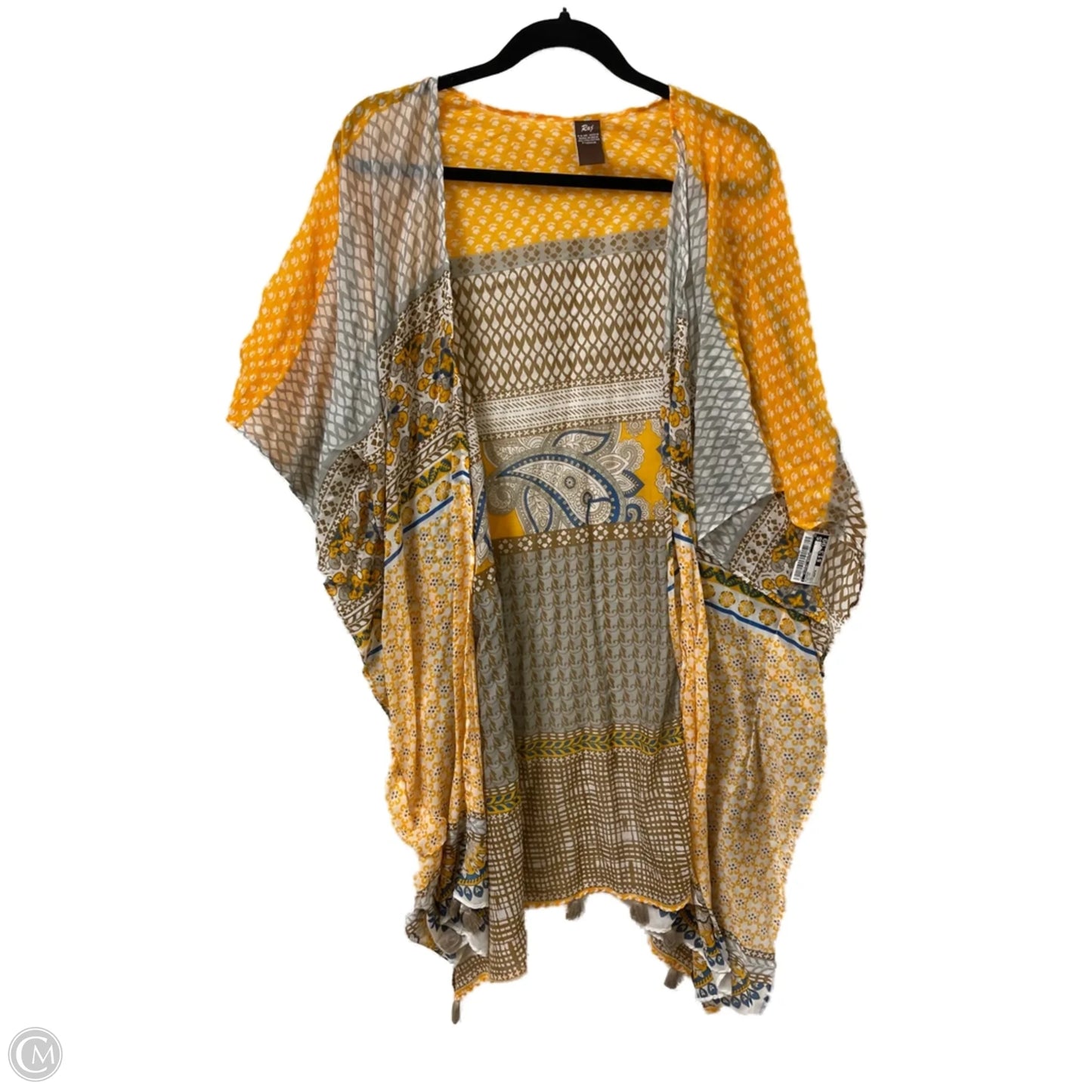 Kimono By Clothes Mentor In Yellow, Size: Osfm